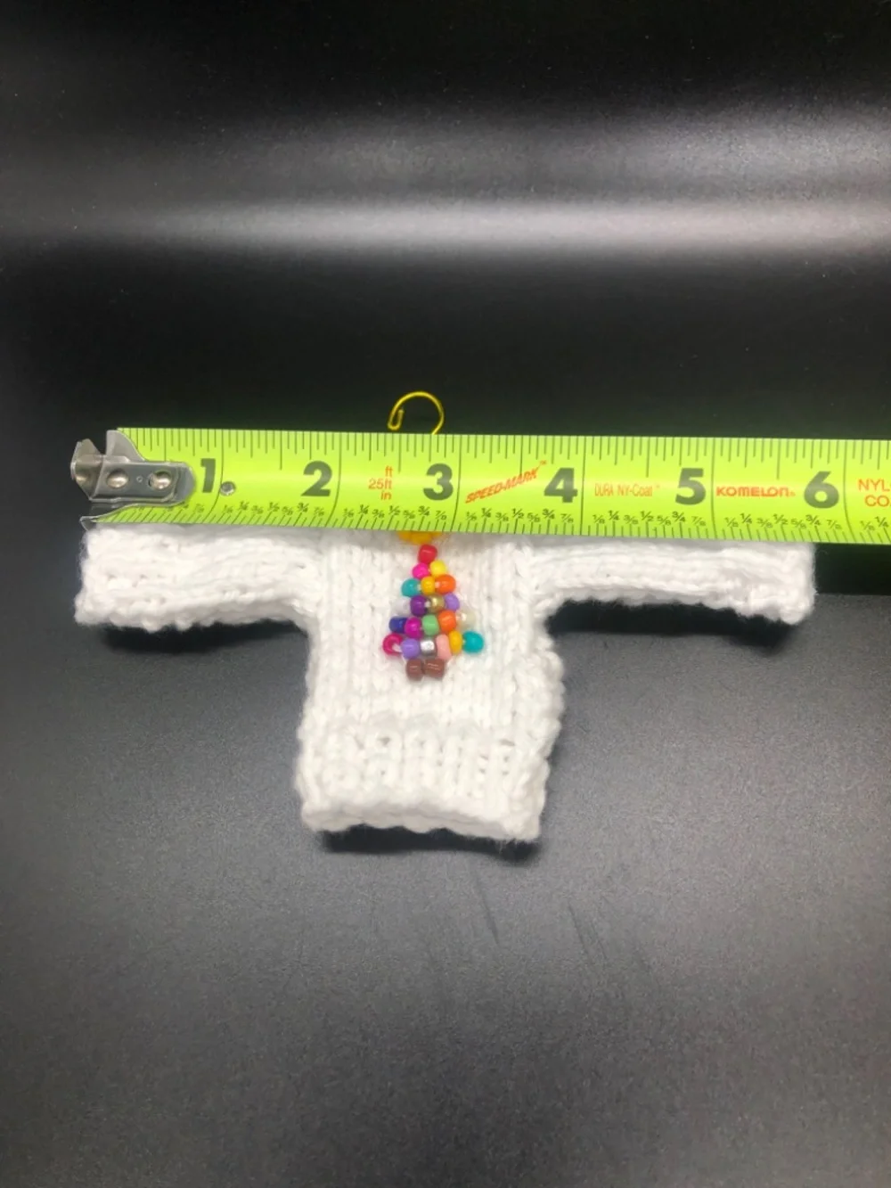 Mini Crochet Sweater Ornament, Tiny Christmas Tree Ornaments Handmade, Gift Tag